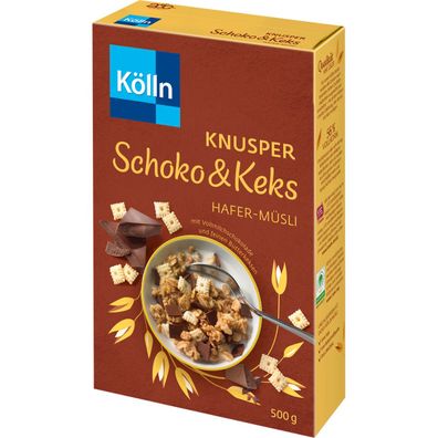 Kölln Schoko und Keks Hafer Müsli Schokolade und Butterkekse 500g