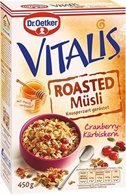 Dr. Oetker Vitalis Roasted Cranberry Kürbiskern Weizenflakes 6er Pack