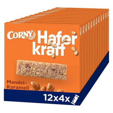 Corny Haferkraft Mandel Karamell Riegel verpackt 140g 12er Pack