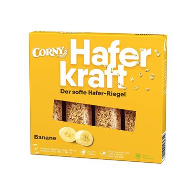 Corny Haferkraft Banane einzeln verpackte Bananen Hafer Riegel 140g