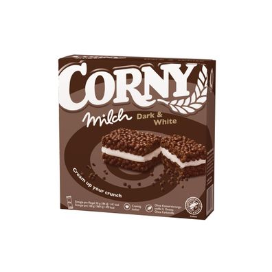 Corny Milch Dark und White Müsliriegel aus Kakao Crispies 120g