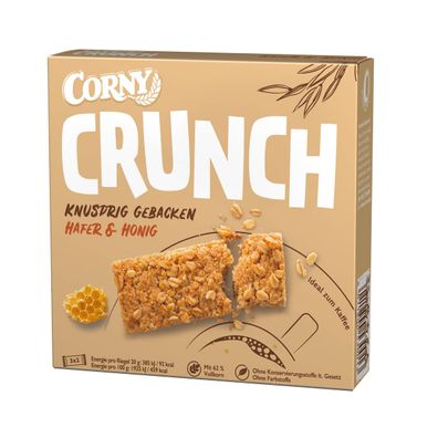 Corny Crunch Hafer und Honig gebackene Müsliriegel 3x2er 120g