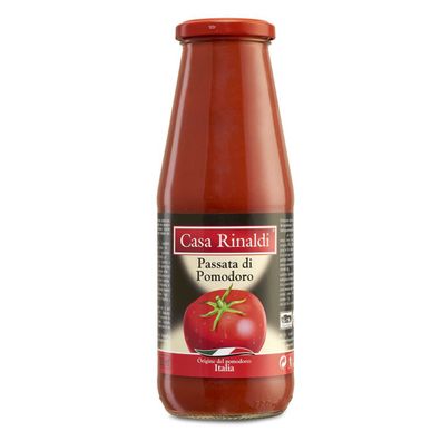 Casa Rinaldi pasteurisierte Tomaten in der Glasflasche 690g