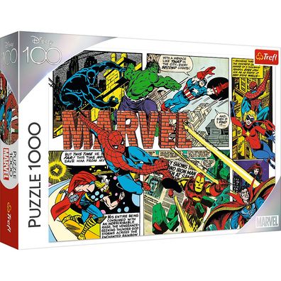 Trefl 10759 Disney 100 Jahre Marvel Die unbesiegten Avengers 1000 Teile Puzzle