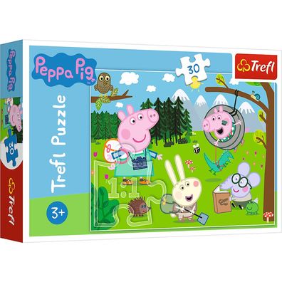 Trefl 18245 Peppa Pig Wald Expedition 30 Teile Puzzle