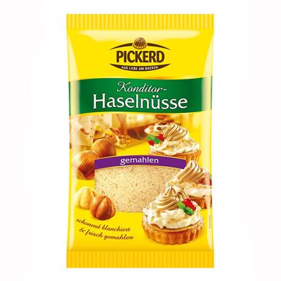 Pickerd Konditor Haselnüsse gemahlen schonend blanchiert 100g 4er Pack