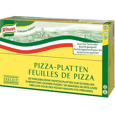 Knorr Pizza Platten vorgebackener Pizza Hefeteig 20 Stück 8000g