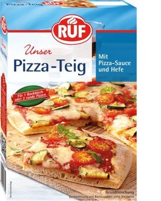 Ruf Pizza Teig mit Pizzasauce und Hefe in einer Packung 315g