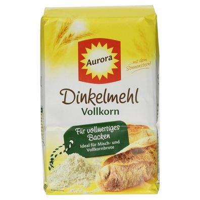 Aurora Dinkelmehl Vollkorn für vollwertiges Vollkornbrot 1000g