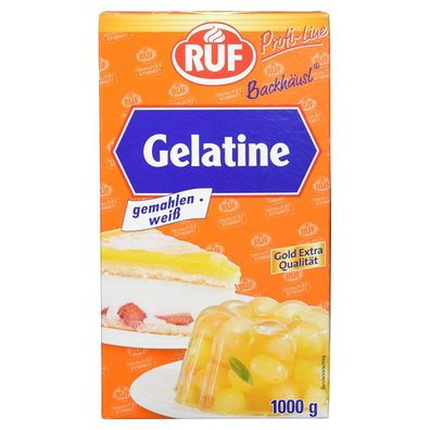 Ruf Gelatine weiß gemahlen Profi Line Großpackung Gold Qualität 1000g