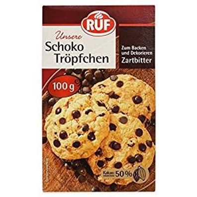 Ruf Unsere Schoko Tröpfchen Zartbitter, 100g