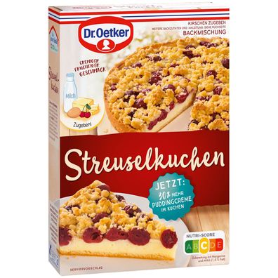 Dr Oetker Streuselkuchen mit 30 Prozent mehr Puddingcreme 512g