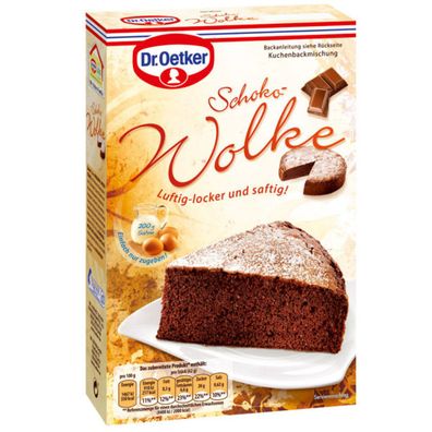 Dr. Oetker Schoko Wolke Kuchenbackmischung für einen Rührkuchen 455g