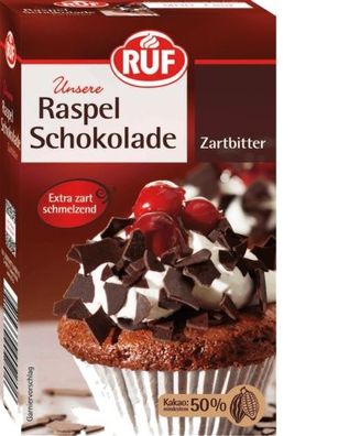 RUF Raspel Schokolade Zartbitter extra zart und schmelzend 100g