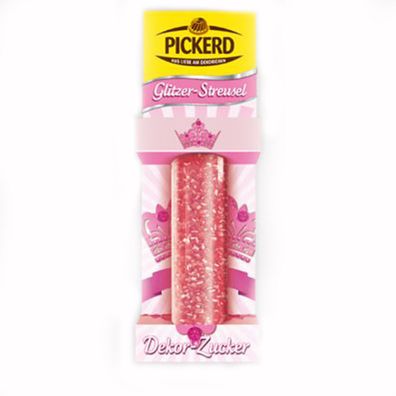 Pickerd Glitzer Streusel rosa Dekor Zucker rosa funkelnd 34g