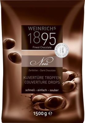 Weinrichs Backdeko Zartbitterschokolade Tropfen Kuvertüre 1500g