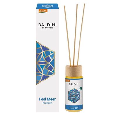 Baldini - Feelmeer® 50ml Bio Raumduft Glasflacon mit Stäbchen demeter - By Taoasis