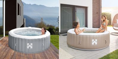 Luxus Outdoor Whirlpool Hot Tub mit Heizung für 6 Personen Spa Pool Wellness Garten