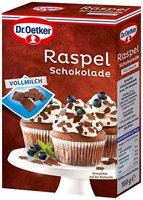 Dr. Oetker Raspel Schokolade Vollmilch, 5er Pack (5 x 100 g)