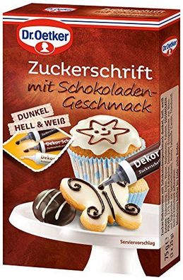 Dr. Oetker Zuckerschrift mit Schokoladengeschmack, 4er Pack (4 x 75 g)