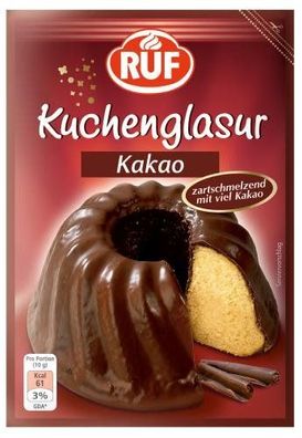 Ruf Kuchenglasur Kakao, 12er Pack (12x 100 g)