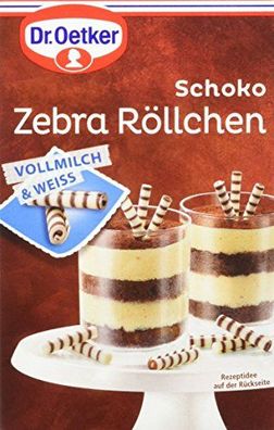 Dr. Oetker Schoko Zebra Röllchen, 5er Pack (5 x 75 g)