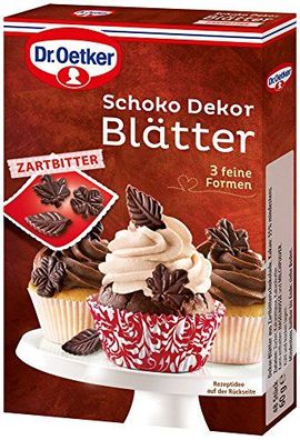 Dr. Oetker Schoko Dekor Blätter in Zartbitter Schokolade 60g