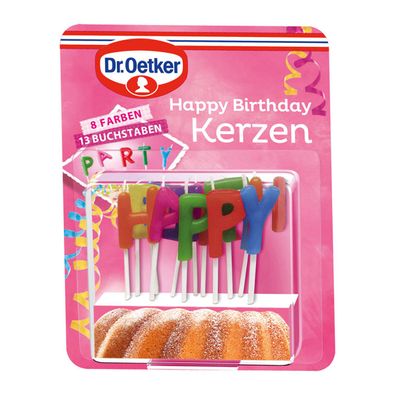 Dr. Oetker Happy Birthday Kerzen Bunte Tortenkerzen 5er Pack