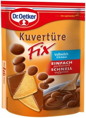 Dr. Oetker Kuvertüre Fix, 5er Pack (5 x 150 g)