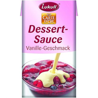Lukull Dessert Sauce Vanille Geschmack cremig vanillig 1000ml
