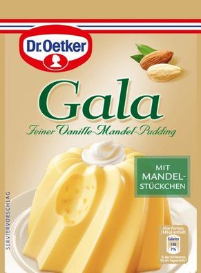 Dr. Oetker Gala Feiner Vanille-Mandel-Pudding, 8er Pack (8 x 81 g)