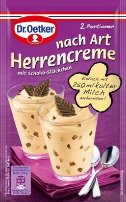 Dr. Oetker nach Art Herrencreme mit Schokoladenstückchen 62g