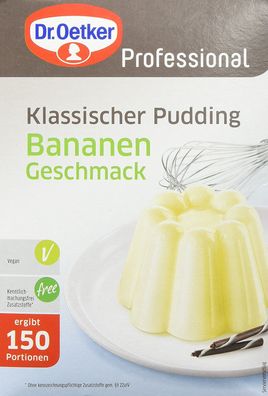 Dr. Oetker Klassischer Pudding mit Bananen-Geschmack, in 1 kg Packung