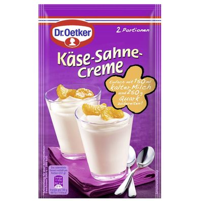 Dr. Oetker Käse Sahne Creme Desserts nach Tortenart 2 Portionen 63g