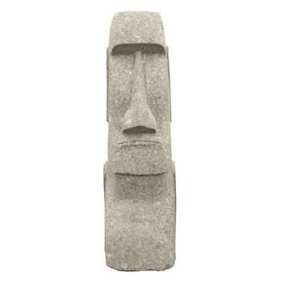 Asiastyle Moai Kopf 75 cm Gartenfigur Osterinsel Dekofigur Skulptur Basanit Gartende