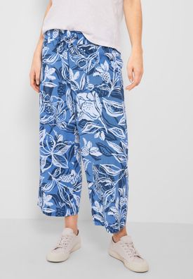 Cecil Leinen Loose Fit Hose in Marina Blue