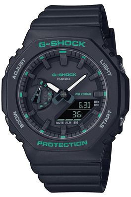 Casio G-Shock Classic Ana-Digi Armbanduhr Schwarz/ Grün GMA-S2100GA-1AER