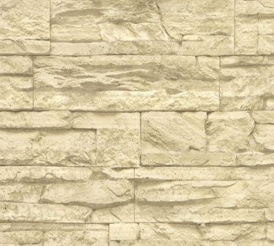 A.S. Création Best of Wood`n Stone 2nd Edition 707130 Vlies Beige Creme