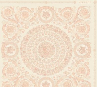 A.S. Création Versace 4 370556 Vlies Metallic Weiß Rosa