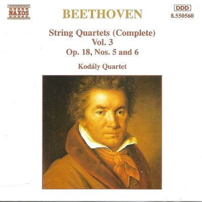 CD: Beethoven String Quartets (Complete) Vol. 3: Op. 18, Nos. 5 And 6 (1995) Naxos