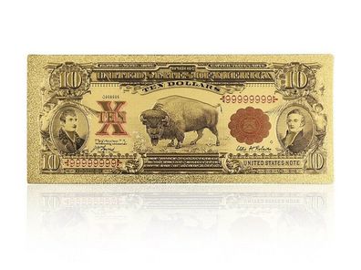 Jahrgang 1901 Usd $10 Dollar Bison Amerika Gold Banknote (CM0502)
