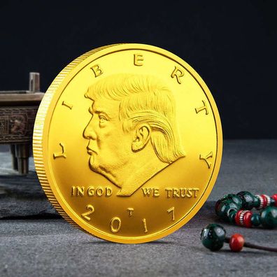 Schöne Amerika D. Trump Medaille 2017 (CM0506) vergoldet