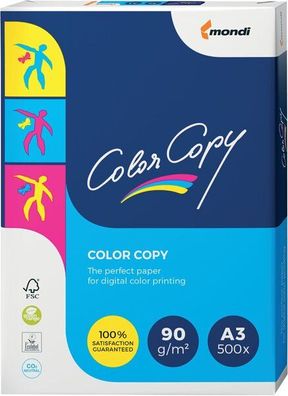 Color Copy Kopierpapier, DIN A3, 90g/ qm, weiß, Weißegrad: 161 CIE