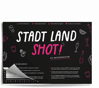 Stadt Land Shot (Spiel) - Spiel - Deutsch - 2022 - Simon + Jan Neu Top