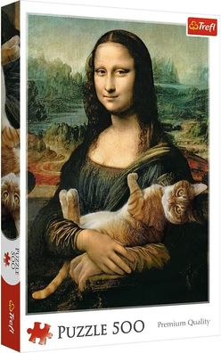 Trefl|Mona Lisa mit schnurrender Katze (Puzzle)|ab 10 Jahren Neu