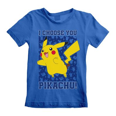 Pokémon Pokemon - I Choose You (Kids) Jungen Kinder T-Shirt Blue Neu