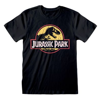 Jurassic PARK T-SHIRT Original LOGO GRÖSSE M-L-XL-XXL Schwarz NEU TOP