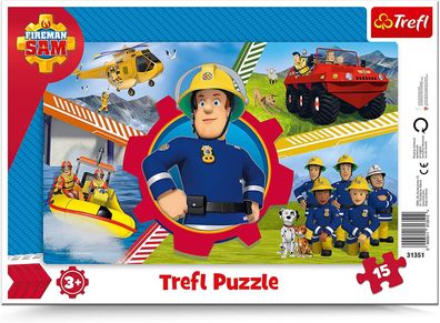 Trefl Rahmenpuzzle 15 Sam TREFL Feuerwehrtag 5900511313512 Neu