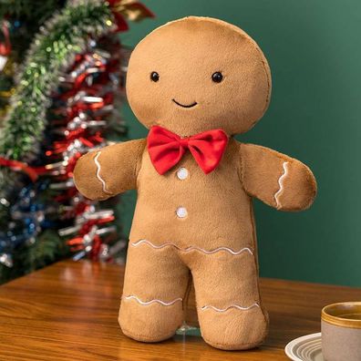 Kawaii Gingerbread Man Plüsch Puppe Kinder Stofftier Spielzeug 40cm Geschenk