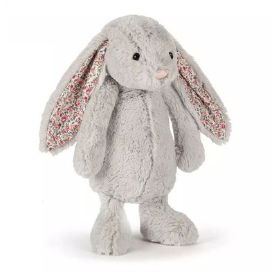 25cm Blossom Silver Tulip Bunny Plüsch Puppe Kinder Stofftier Spielzeug Geschenk